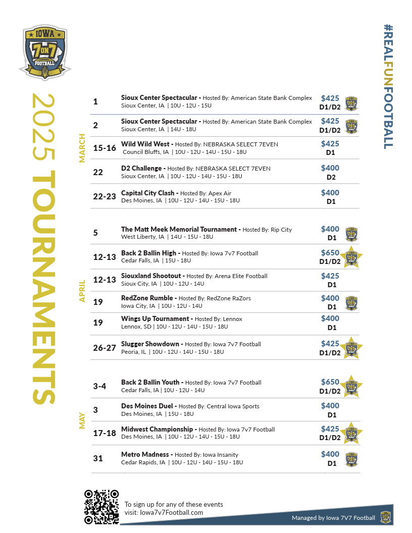 2025 Event List Page 1